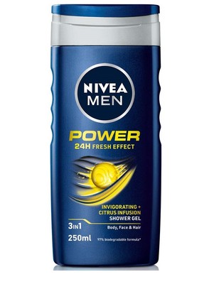 26,60 /L - Nivea Duschgel Men 3in1 ''Power Fresh'' - 3er Pack (3 x 250ml)