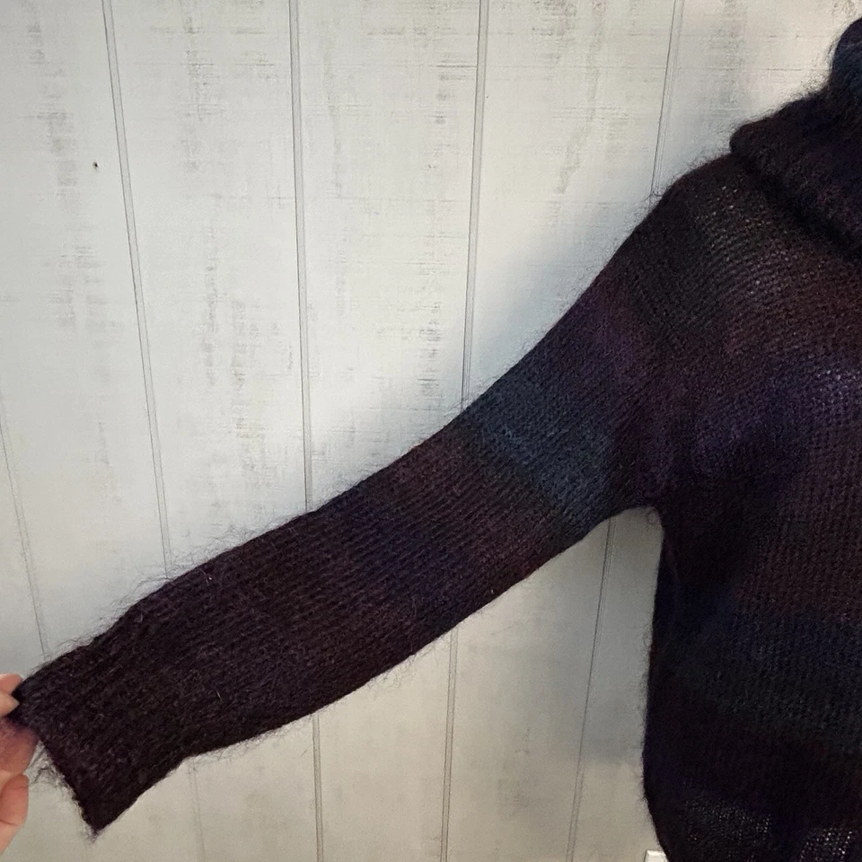 Suéter De Colección Jeanne Pierre Mujer Mezcla Mohair Talla S Cuello Embudo Multicolor Foto 4 de 4