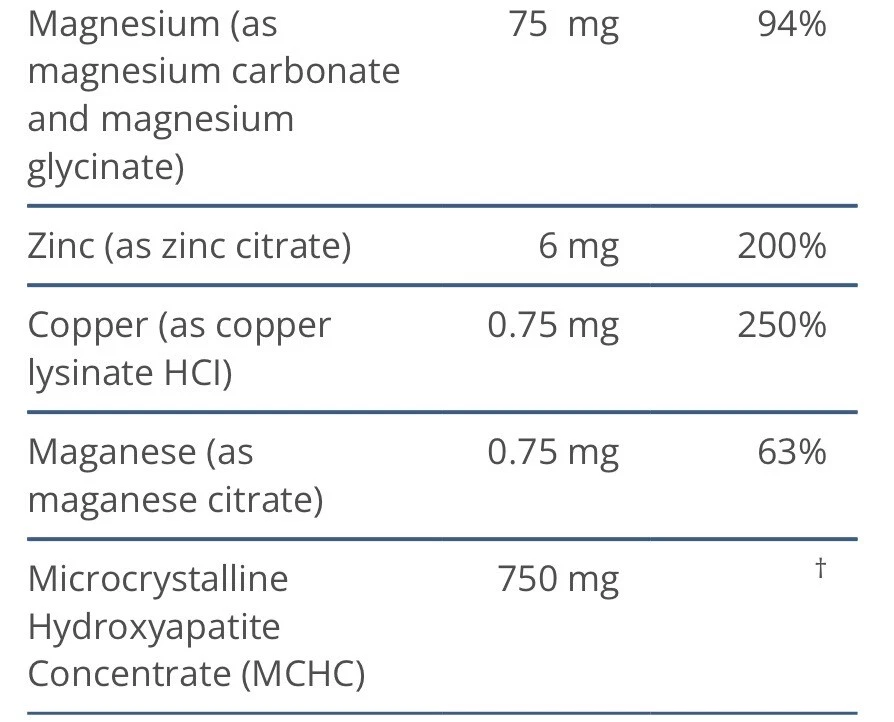 Constructor de huesos masticable por Metagenics. 90 masticables. Para niños 2- adultos. Foto 4 de 4