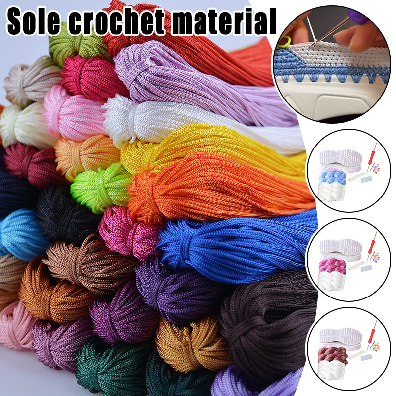 SAOLA 1 set ciabatte scarpe estive con gancio tessuto a mano suola in gomma materiali all'uncinetto fai da te