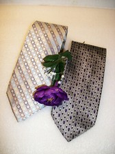 GEOFFREY BEENE Mens Ties 100 Silk Lot of 2
