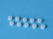 W8100 L7085 Scalextric Spare 10 White 9 Tooth 9T Pinion Gears for Inline Motors