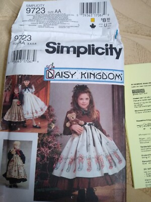 Schnittmuster, Kinder-oder Puppenkleid, Daisy Kingdom, Simplicity, 9723, Gr. AA