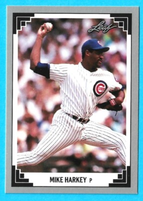 Mike Harkey Chicago Cubs 1991 Leaf Series 1