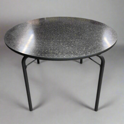 VIRCO 6000 Series 48” Round Folding Table w/ Textured Top Grey