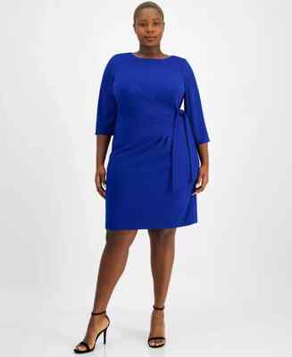 black and gold grad dress Executive V Neck Ponte Dress