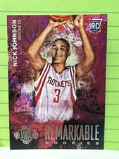 2014-15 Court Kings Remarkable Rookies Houston Rockets #33 Nick Johnson Arizona