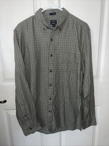 J. Crew Shirt Mens Classic Fit Brushed Twill Shepherd Check Button Down Med-NWT