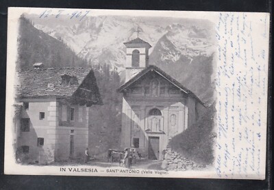 Postcard in Valsesia Sant'Antonio Valle Vogna ANIMATED AB2179