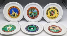 SET 6 Cheese Plates French Cheese Labels Appetizer Plates  7 1/2"