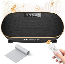 MERACH Vibration Plate Workout Power Exercise Machine for Lymphatic Drainage BT