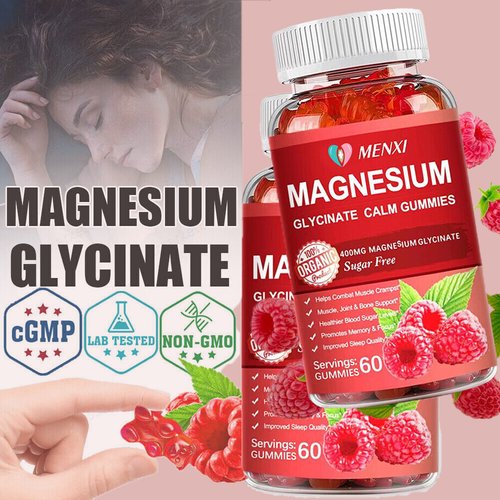 NATURAL Magnesium Glycinate ADVANCEDCOMPLEX 600mg 120 Gummies Highest Potency - Picture 1 of 12