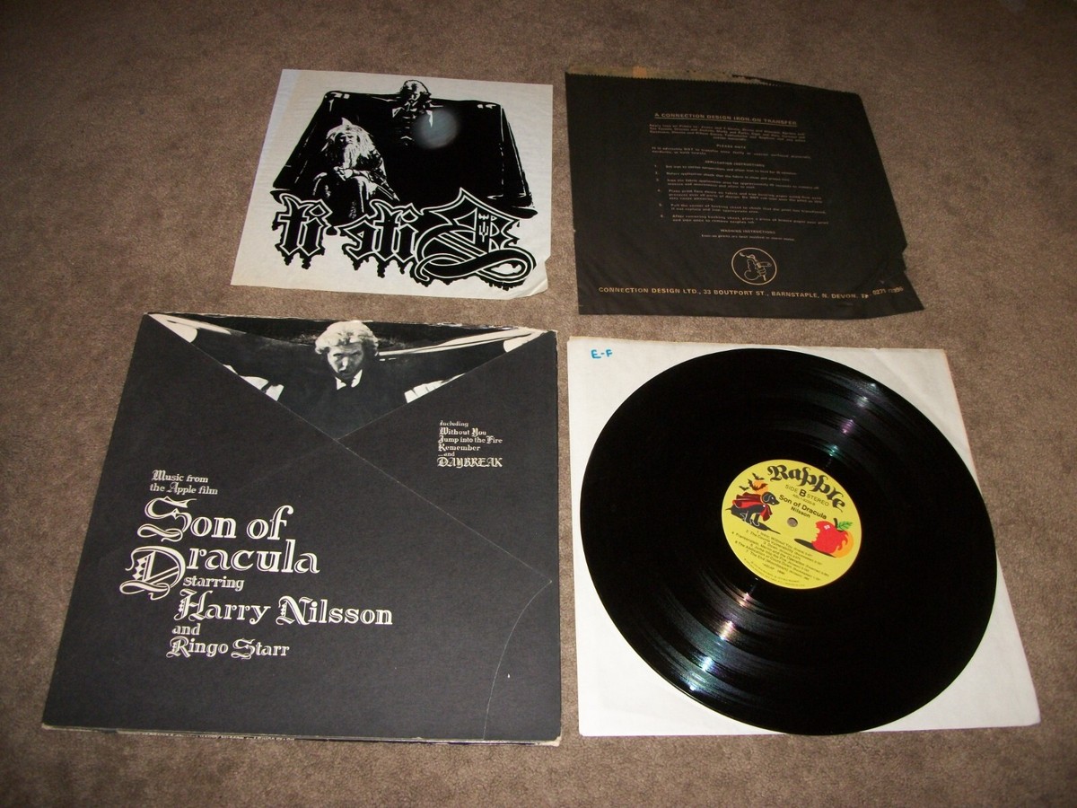 Harry Nilsson & Ringo Starr SON OF DRACULA 1974 VINYL With Iron On