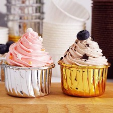Bicchiere di carta per torta 50 pezzi doppio foglio di alluminio bicchiere per muffin nuovo di zecca