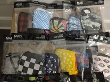 Assorted Cotton Adult Face Masks 5 Pack NEW in Sealed Package