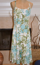 ANN TAYLOR LOFT SIZE 8 Dress Floral Sleeveless Lined SUMMER SUNDRESS