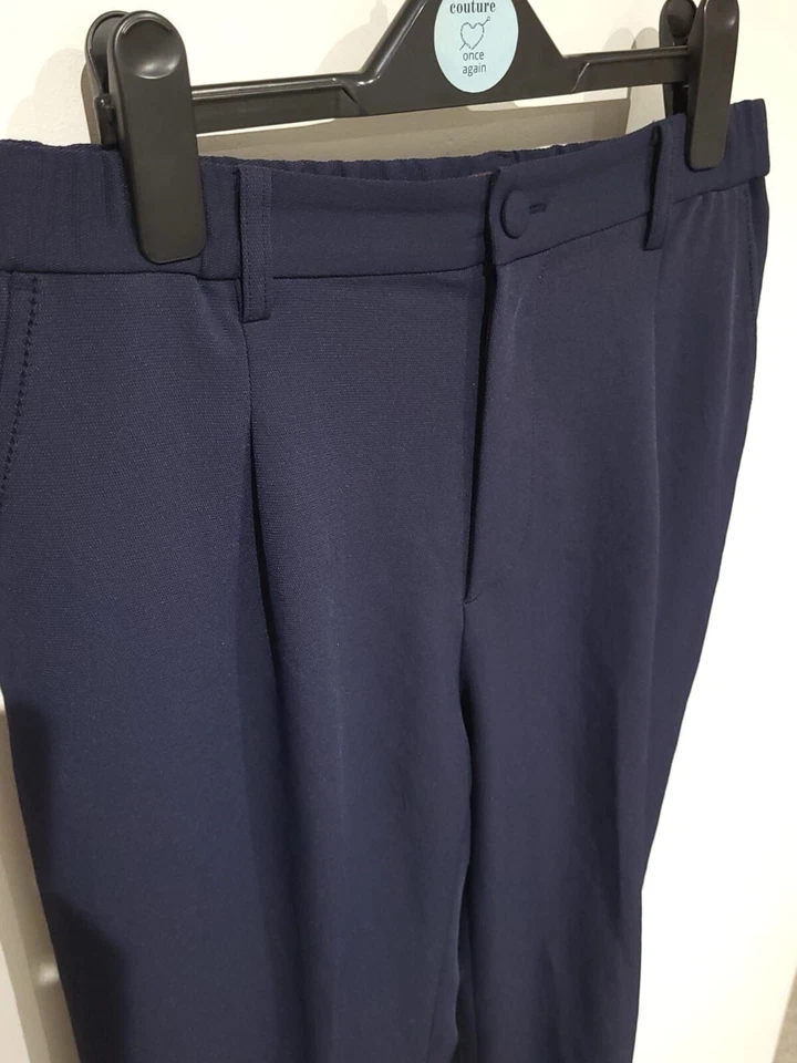 Comptoir des Cotonniers Straight leg trousers Navy Size 10 FR38 Elasticated Back - Изображение 2 из 4