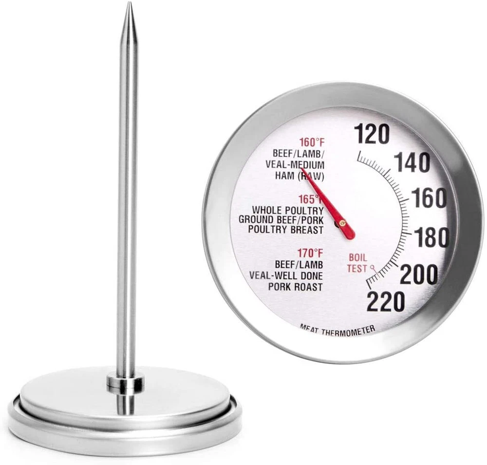 Defull Meat Thermometer Extra Large Dial 2.8''Probe Cooking Poultry Roasting BBQ