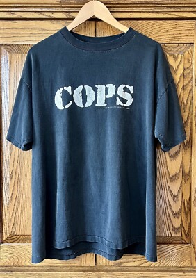 Vintage 1992 Cops FOX TV Show Promo T-Shirt, Licensed, XL Fit
