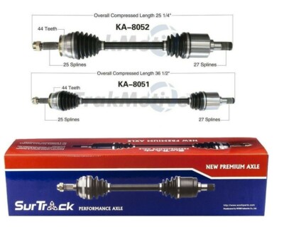 Pair of Front CV Axle Shafts SurTrack Set for Kia Spectra5 FWD 07-09 Auto Transm