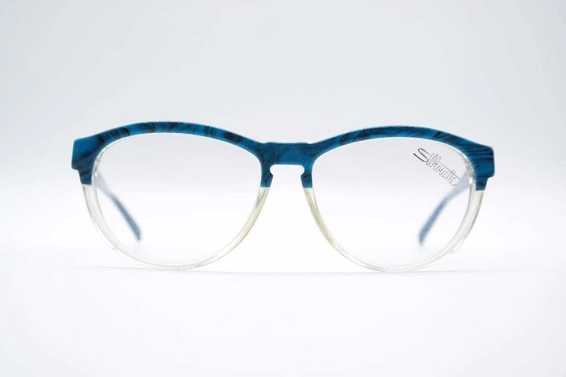Vintage Silhouette M 1270/20 C 2108 56 16 135 Green Clear Oval Glasses NOS