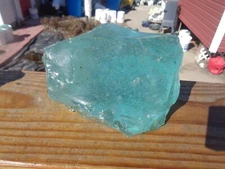 Glass Rock Slag Pretty Clear Ice Blue Bubbles 5.0 lbs VV86 Rocks Landscaping Aqu
