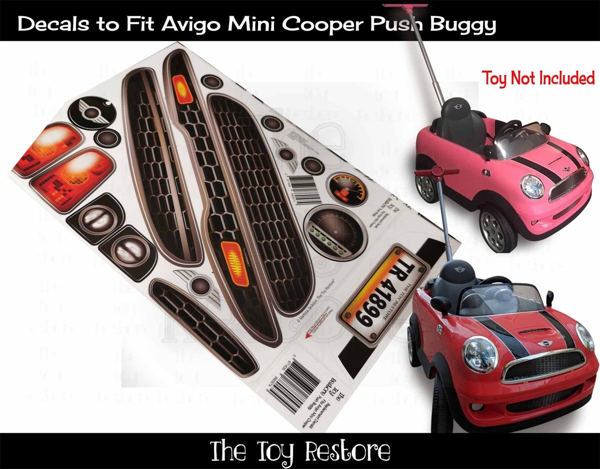 The Toy Restore Replacement Stickers fits Avigo Austin Mini Cooper