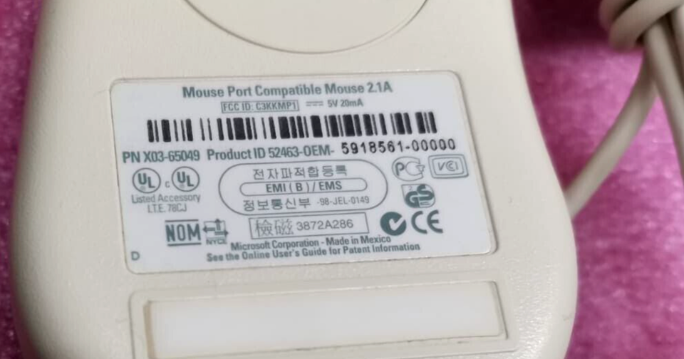 Microsoft Mouse PS/2 Port Compatible - C3KKMP1 | eBay
