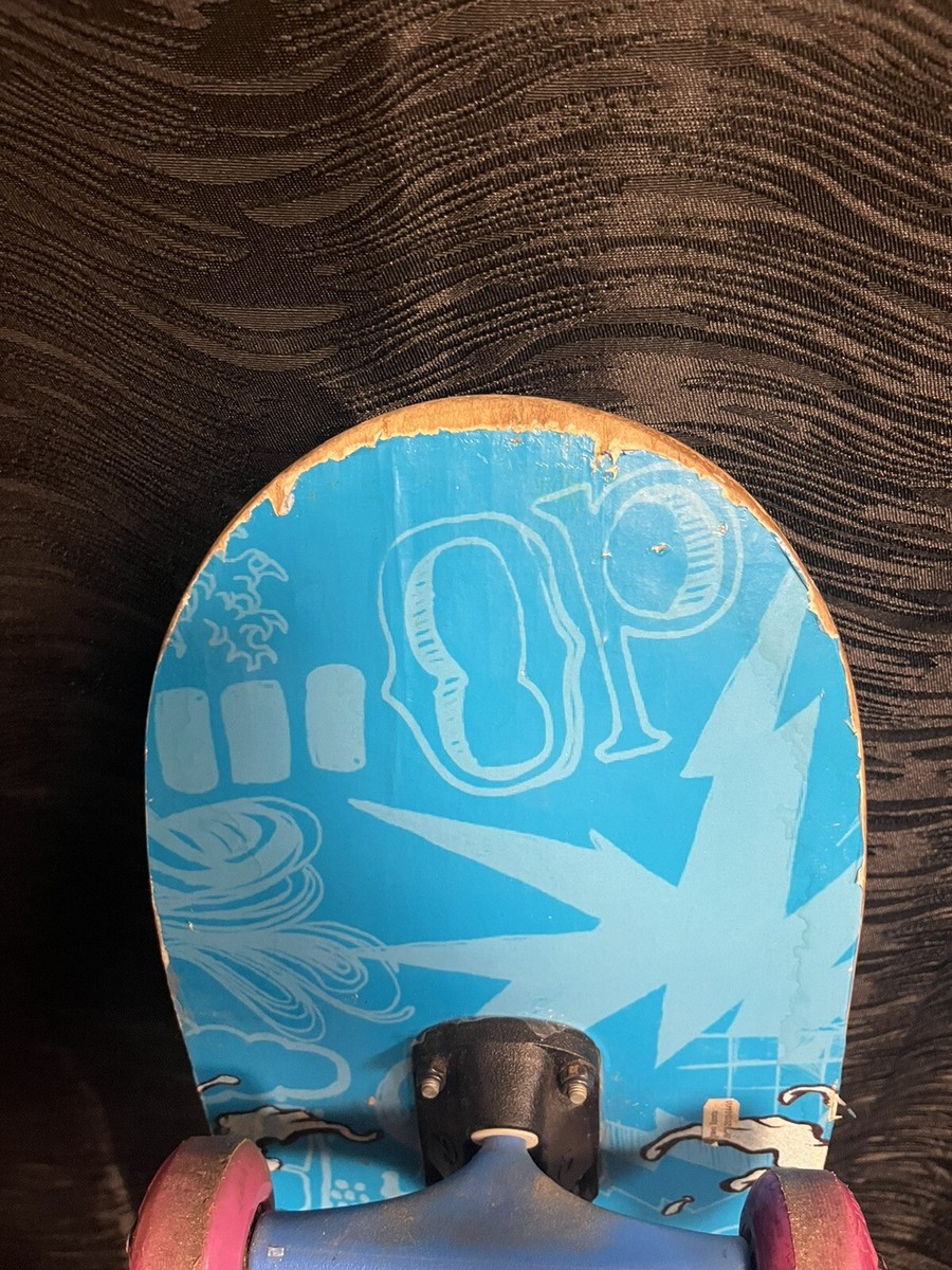 Vintage Ocean Pacific OP Complete Skateboard Eyeball Blue Heavy