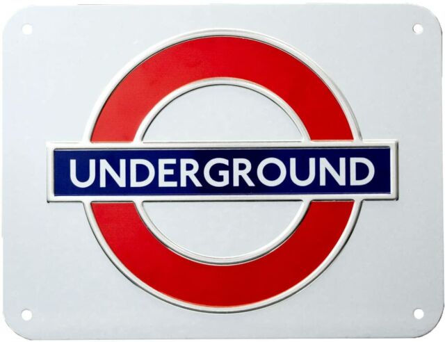 London Underground 'Underground' Roundel Small Metal Sign (gwc)