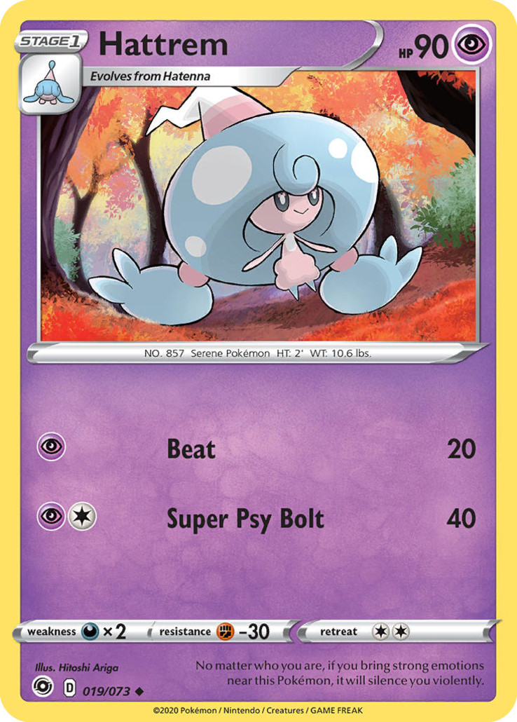 19/73 Hattrem - Champions Path - Uncommon Pokemon TCG Card