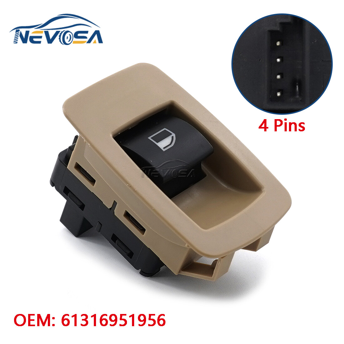 Power Window Switch Passenger Side For 2002-209 BMW E60 E61 525i