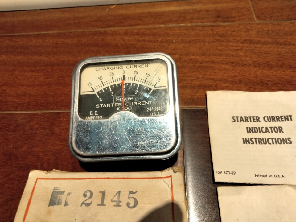 Sears Inductive Pickup Ammeter Automotive Starter Draw & Alt & Generator Output eBay