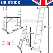 Movable Aluminium Scaffolding Ladder Work Platform Multi Combination 3 in 1