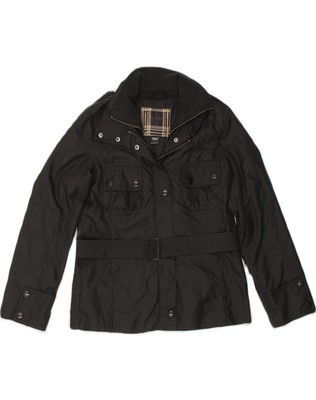 ESPRIT wattierte Damen-Militärjacke UK 8 Small schwarz Polyester AL66