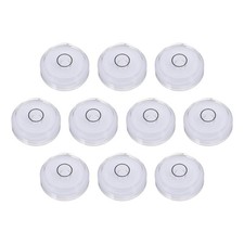 10pcs Round Bubble Level 30x10mm Mini Circular Bullseye Spirit Levels, White