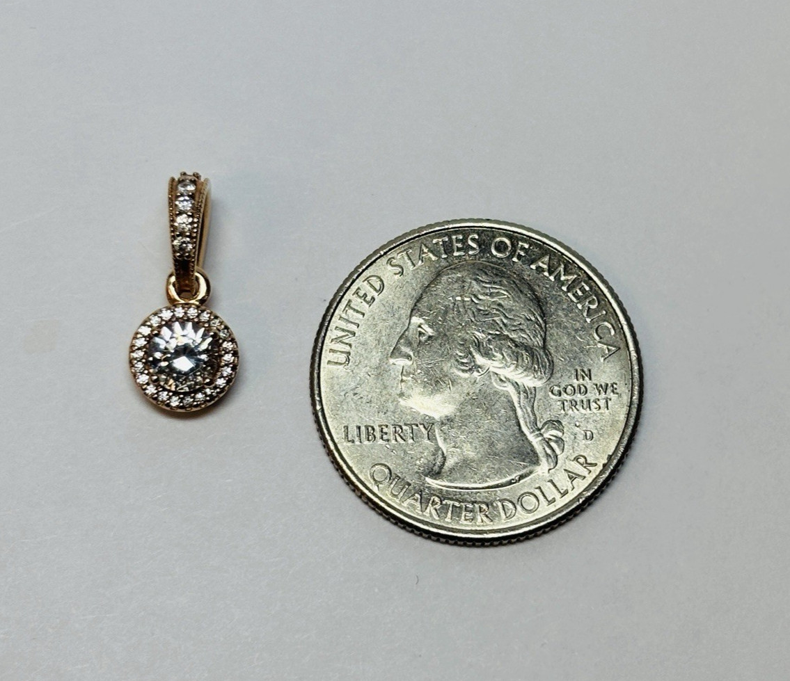 Pandora R Rose Gold Plated Classic Elegance CZ Bead 380379CZ -.04 View 3