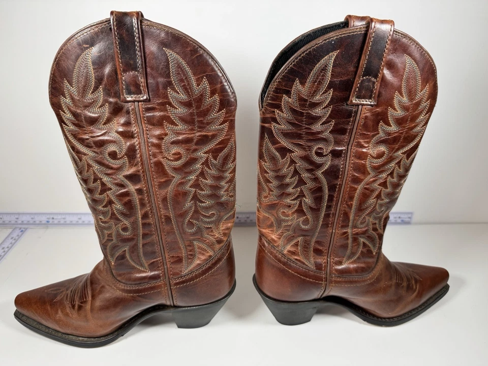 Laredo Women's Madison 51059 Burnished Red Leather Western Boots Size 6.5 - Image 2 of 4