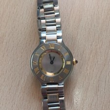 Cartier Steel/Silver Ladies Watch. Must de Cartier Swiss 21. Model 1340. Working
