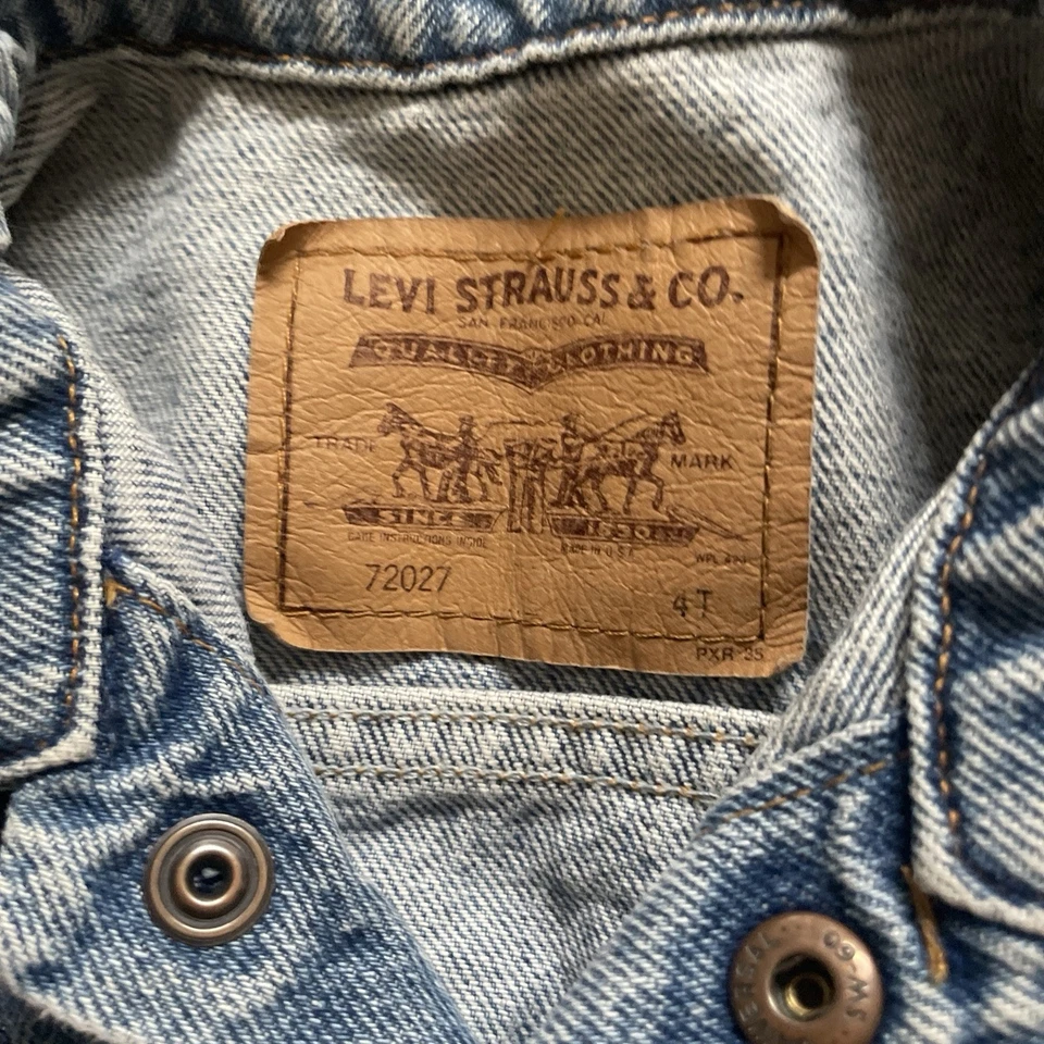 Chaqueta vaquera vintage Little Levi’s naranja con lengüeta talla 4T EE. UU. DE COLECCIÓN Foto 2 de 4