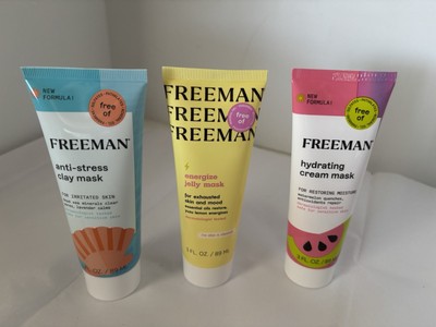 3 FREEMAN Masks Anti-Stress Clay Mask Hydrating Cream Mask Energize Jelly Mask
