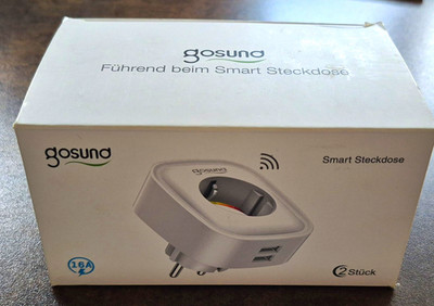 Gosund Smart Steckdose WLAN 16A, 2er-Set, Weiß, Smart Zwischenstecker DE