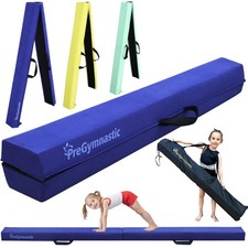 6FT/8FT/9.5FT Folding Balance Beam for Kids Ages 3-12, Foldable Gymnastics Fl...
