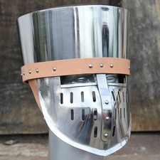 Medieval Templar Armor knight Helmet SCA Larp Reenactment cosplay helmet