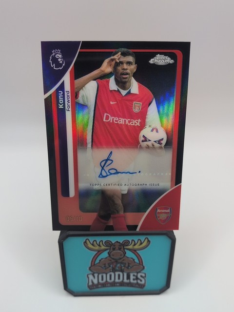 Nwankwo Kanu Auto /10 Topps Chrome Premier League 2026 Arsenal Legend Autograph