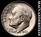 1963-D Silver Roosevelt Dime-Choice Gem BU Lustrous No Reserve #i2881