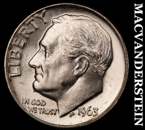 1963-D Silver Roosevelt Dime-Choice Gem BU Lustrous No Reserve #i2881