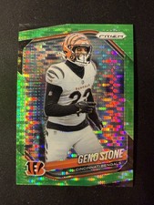 2025 Panini Prizm - Geno Stone #61 Neon Green Pulsar Prizm