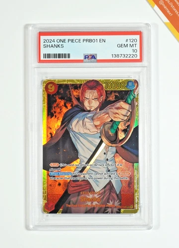 One Piece PSA 10 Shanks #OP01-120 PRB01 The Best 2024 English