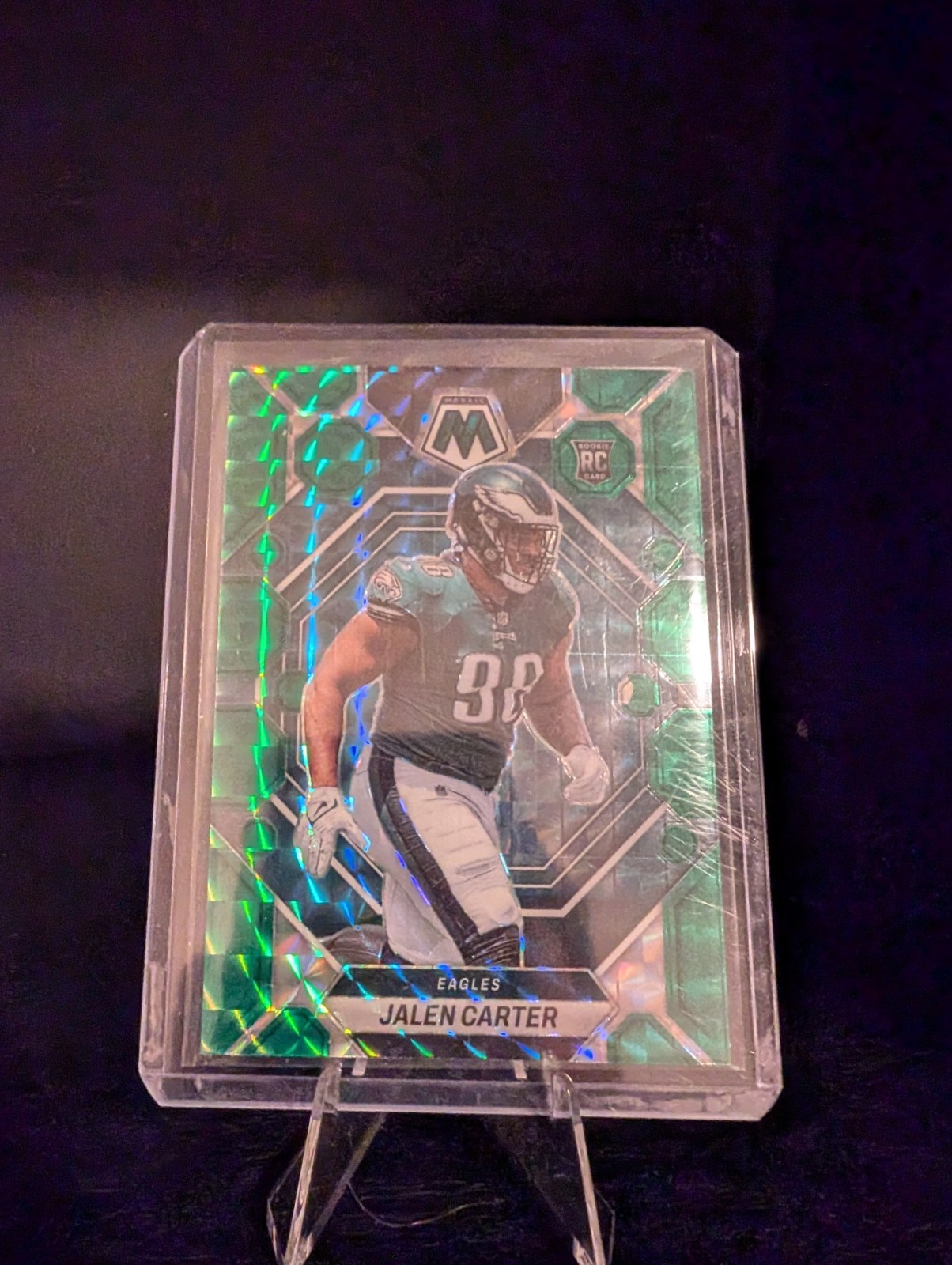 2023 Panini Mosaic - Rookies Jalen Carter #328 Green Mosaic Prizm (RC)